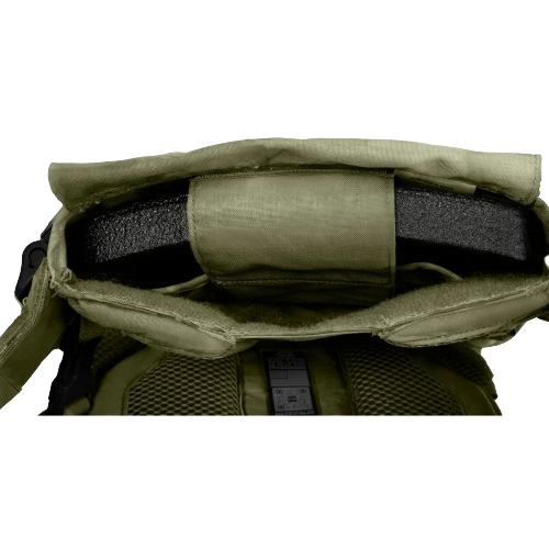 A 10x12 armor plate placed inside of the OPSEC Advanced Quick Release Plate Carrier.