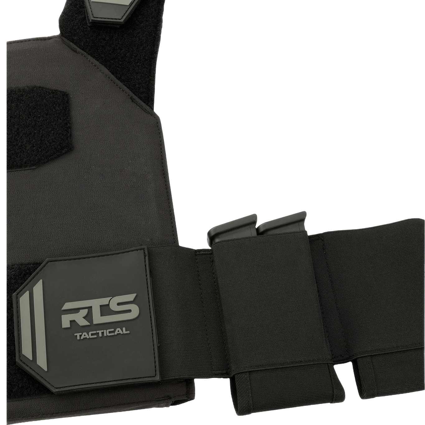 The sleek plate carrier comes with built-in magazine pouches.