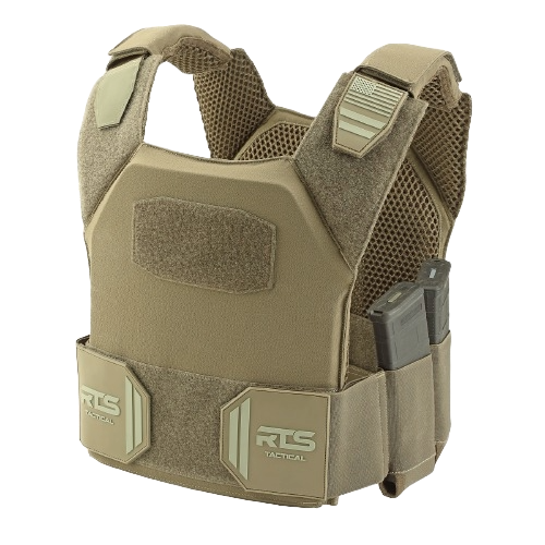 The front of the 10x12 RTS Tactical Advanced Sleek 2.0 Plate Carrier in Ranger Green.