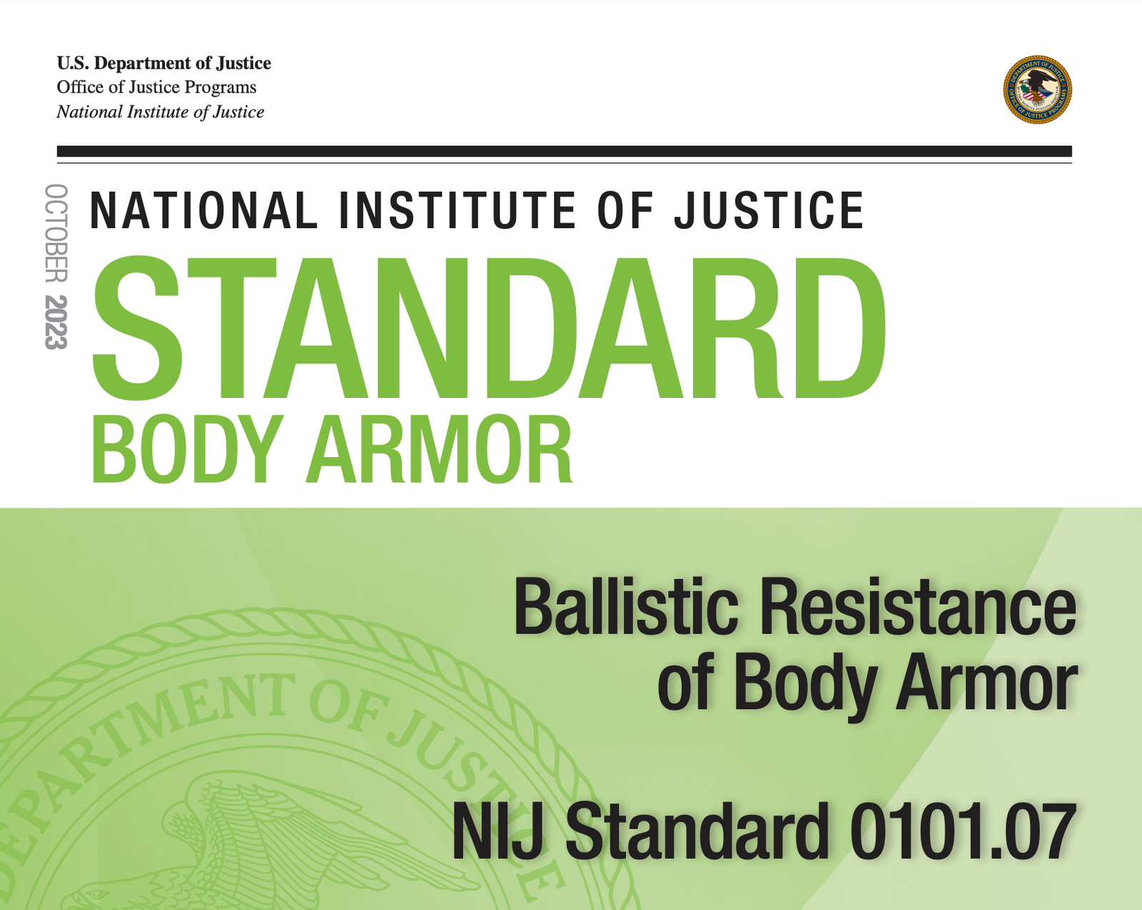 Discover the Latest in Body Armor Standards NIJ Standard 0101.07 (20