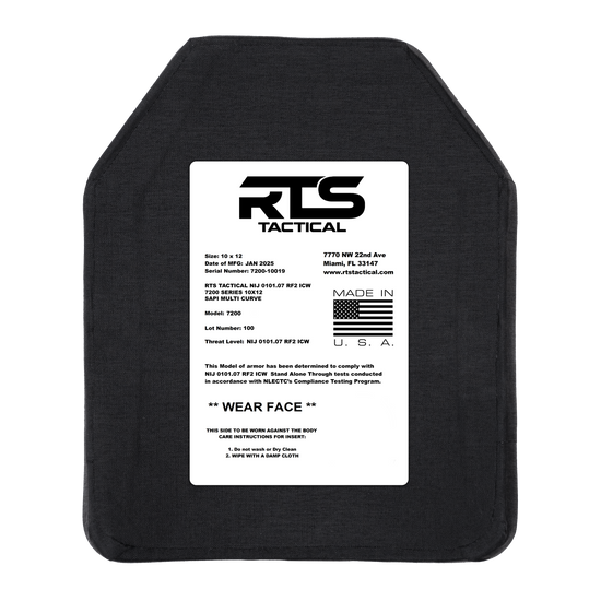RTS Tactical RF2 ICW Ceramic Rifle Armor Plate – 10x12 Multi-Curve