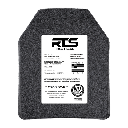 RTS Tactical NIJ 07 RF3 Stand Alone 9800 Series 10x12 SAPI Multi Curve