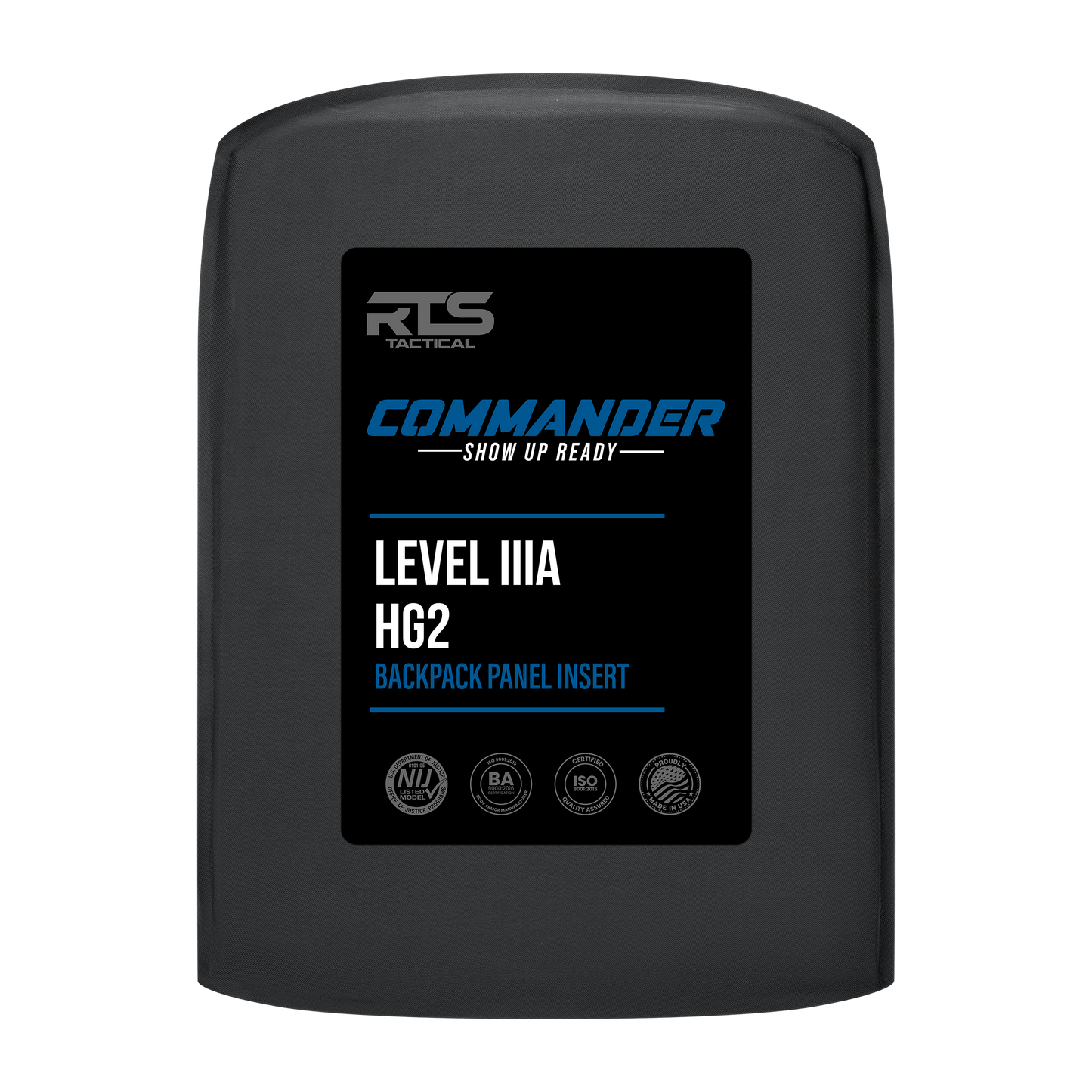 RTS Tactical Commander HG2 (Level IIIA) Backpack Panel Insert - 10 X 12