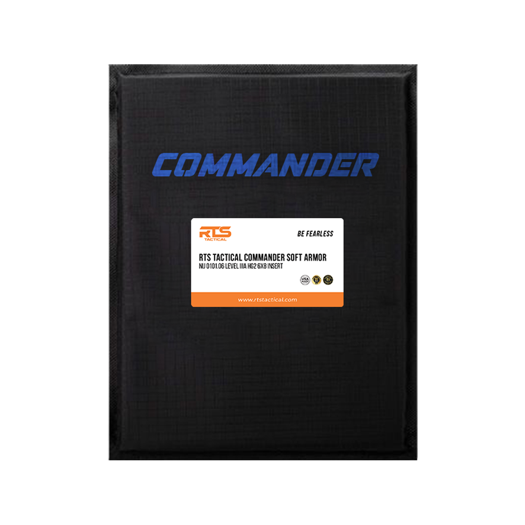 RTS Tactical Commander Soft Armor NIJ 0101.06 Level IIIA HG2 6X8 Insert