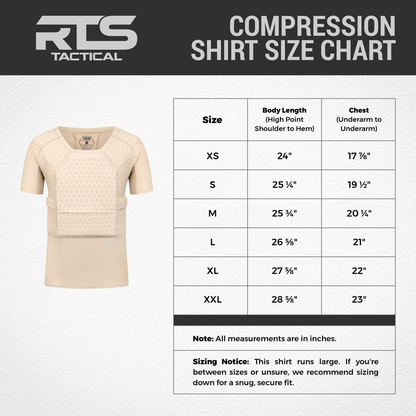 RTS Tactical Level IIIA HG2 Body Armor Compression Shirt