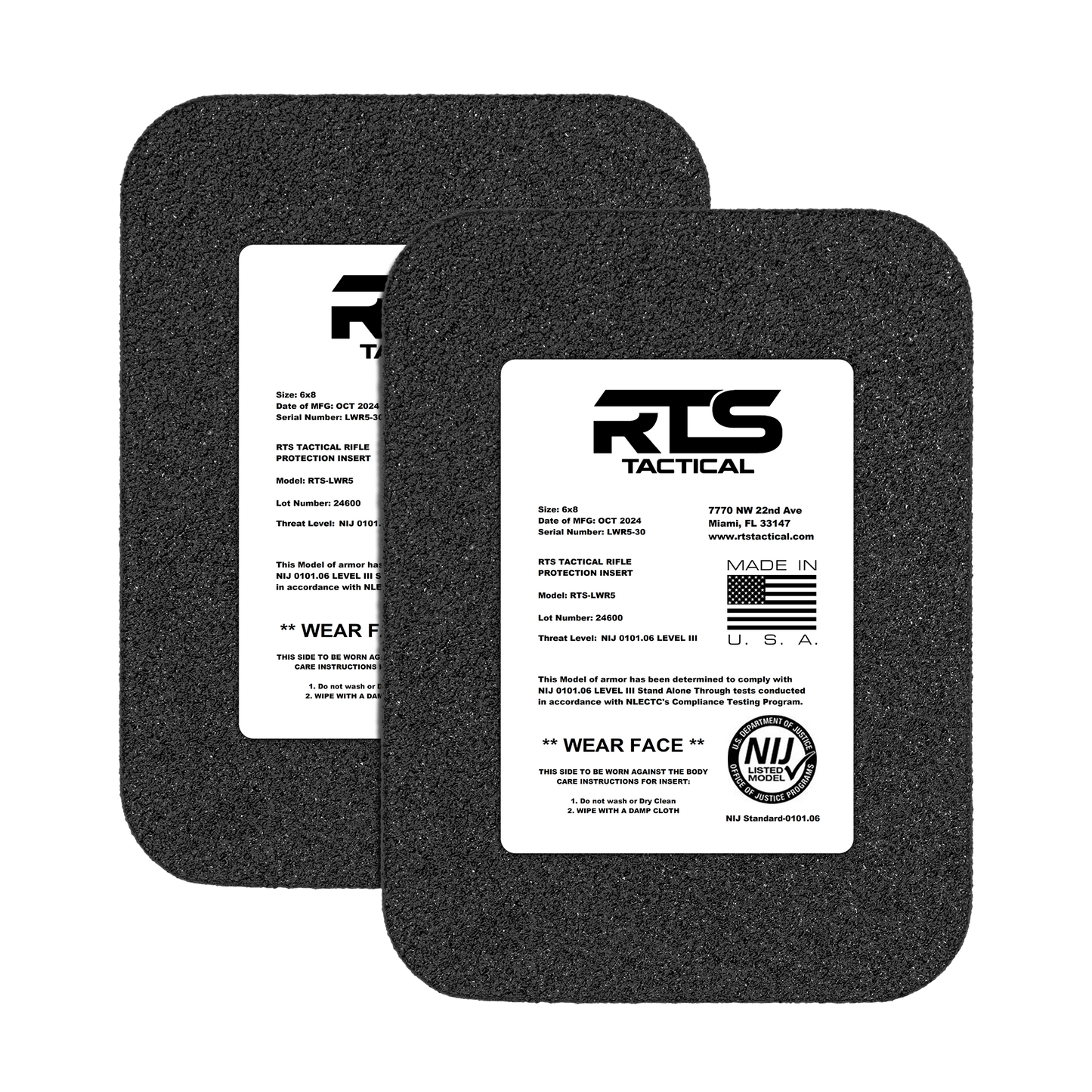 RTS Tactical LWR5 Rifle Special Threats Inserts - 6X8