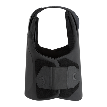 The side of the RTS Tactical Athletic Plate Vest Carrier in the color black.