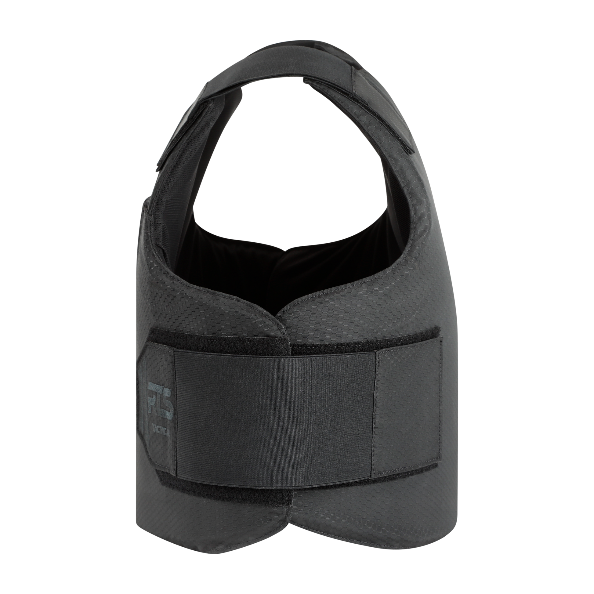 The side of the RTS Tactical Lightweight Bulletproof Concealable Vest in black.