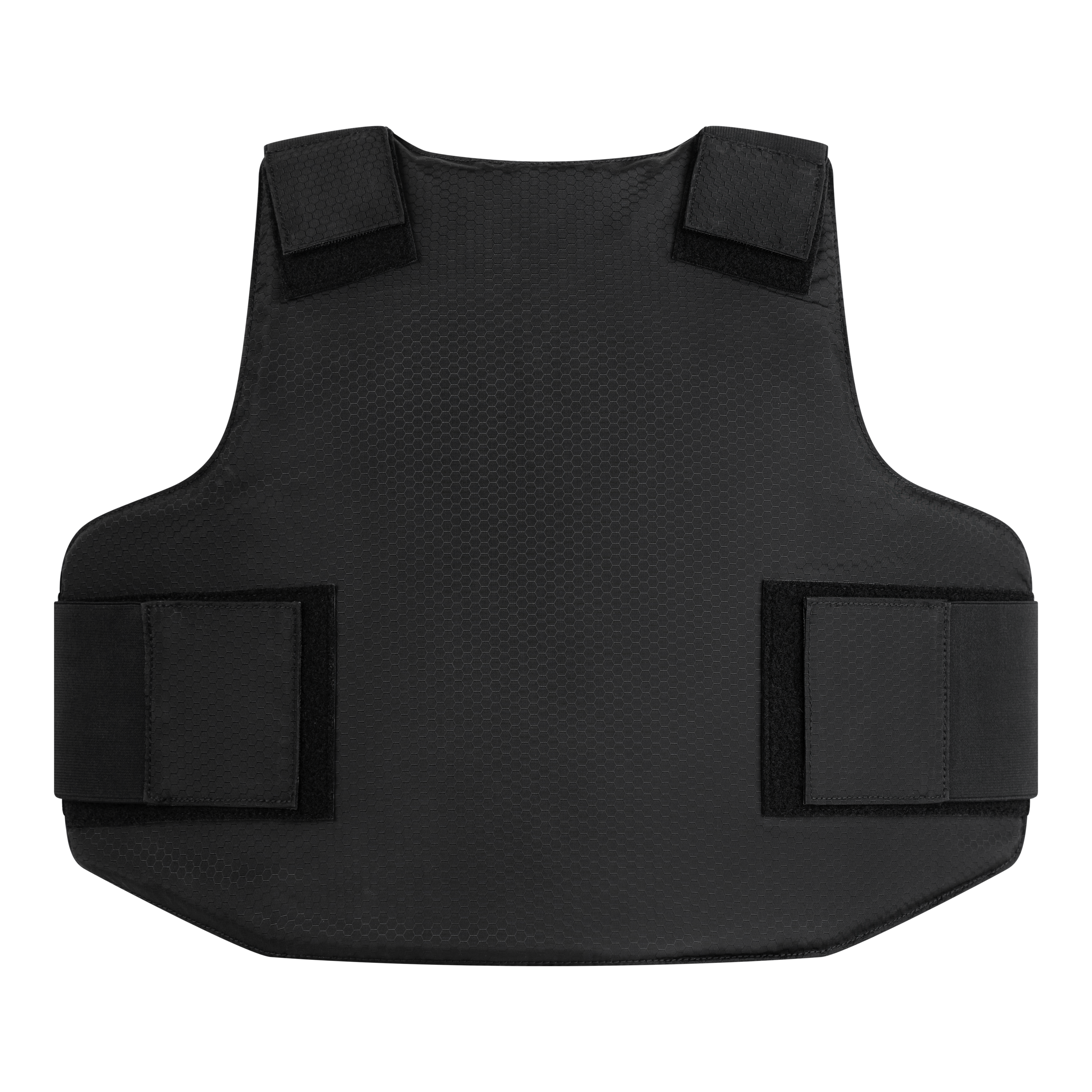 The backside of the RTS Tactical Lightweight Bulletproof Concealable Vest in black.