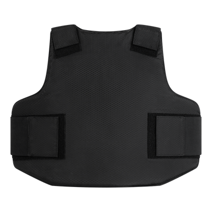 The backside of the RTS Tactical Lightweight Bulletproof Concealable Vest in black.