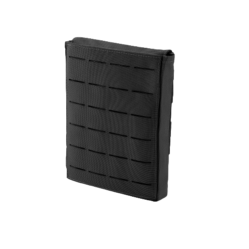 The front side of the ceramic side plate pouch in Black.