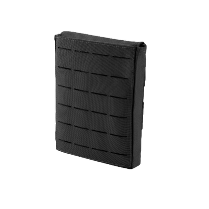 The front side of the ceramic side plate pouch in Black.