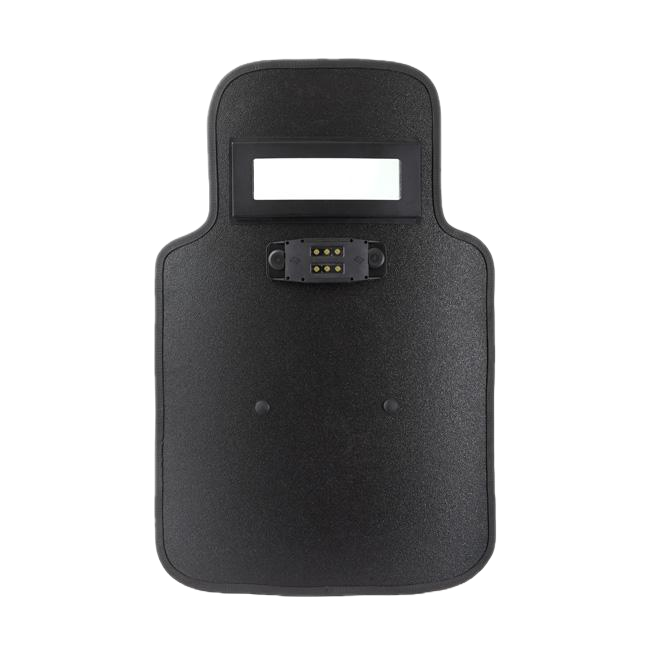 The RTS Tactical Active Shooter SWAT Ballistic Shield with Foxfury LED lights on the front.