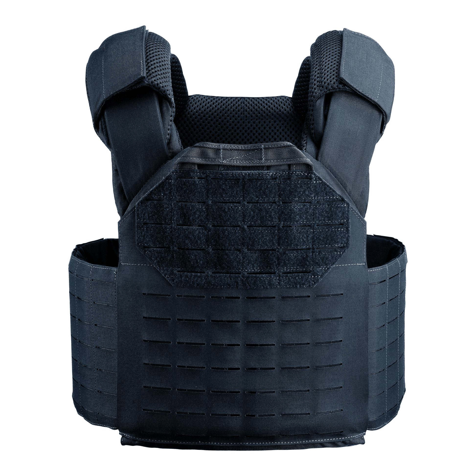 The force blue HST Quick Release plate carrier with laser-cut MOLLE webbing.