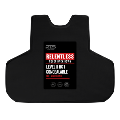 RTS Tactical Relentless HG1 (Level II) Concealable Soft Armor Panels