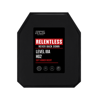 RTS Tactical Relentless Soft Armor NIJ 0101.06 HG2 (Level IIIA) Insert - 10 X 12