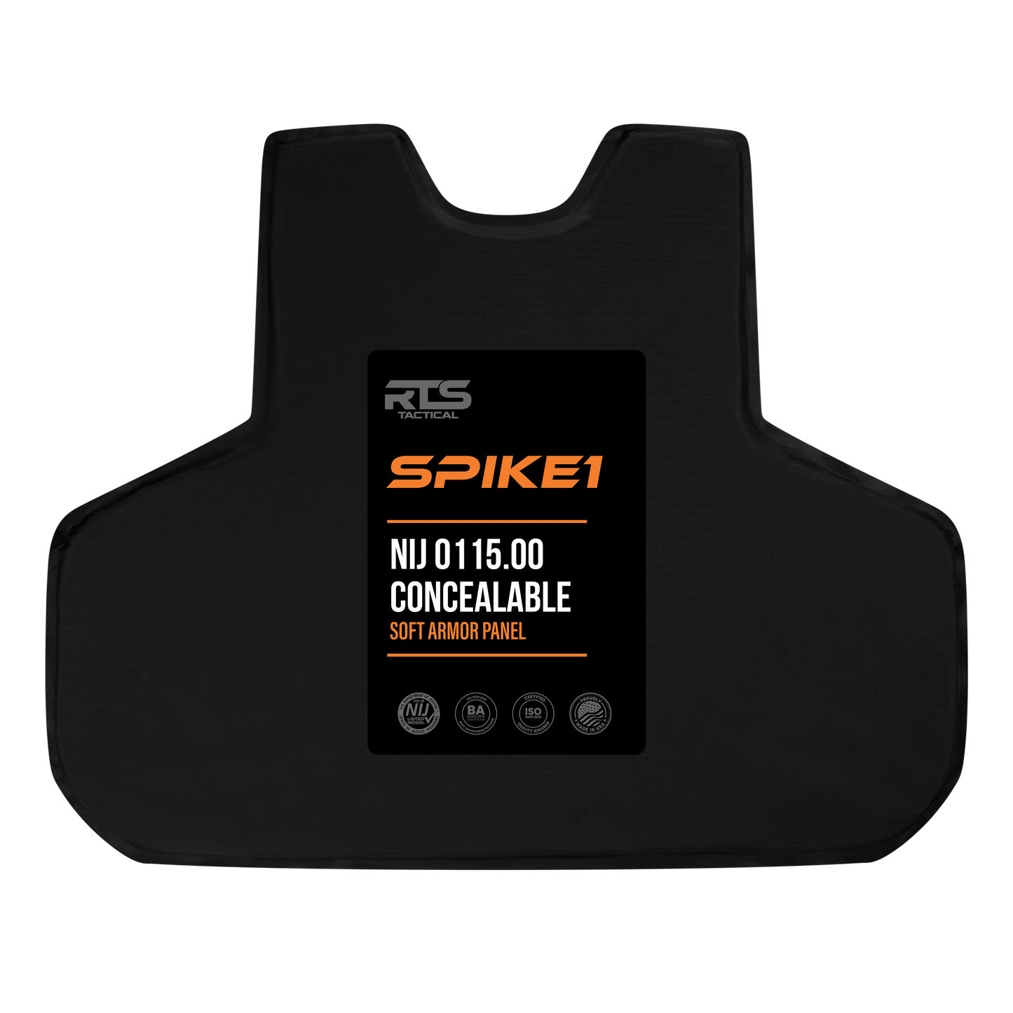 RTS Tactical SPK1 Soft Armor Panel – NIJ 0115 Spike Level 1 Certified